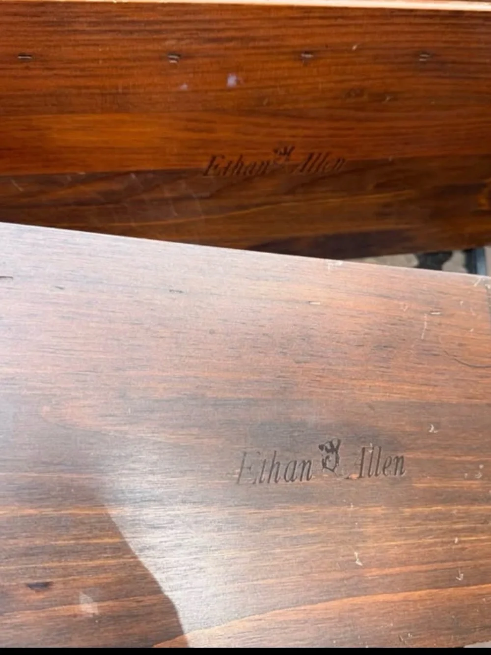 Set of 2 Ethan Allen vintage plate shelves